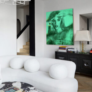 montana-engels-painting-stripes-orbit-green-interior-living-room